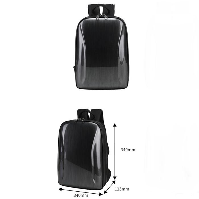 Hard-Shell Midi Backpack compatible with DJI Mavic Mini 3 PRO Brushed Grey