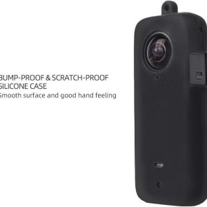 SunnyLife Silicone Cover with Lanyard for Insta360 ONE X2 - Black - Image 5