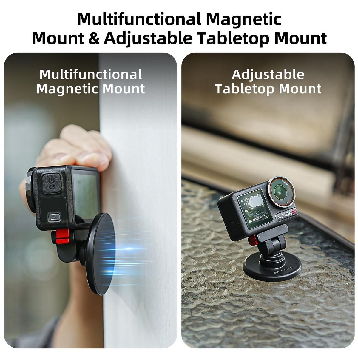 Sunnylife Quick-Release Magnetic Base compatible DJI Osmo 360 / Action 5Pro - Image 5