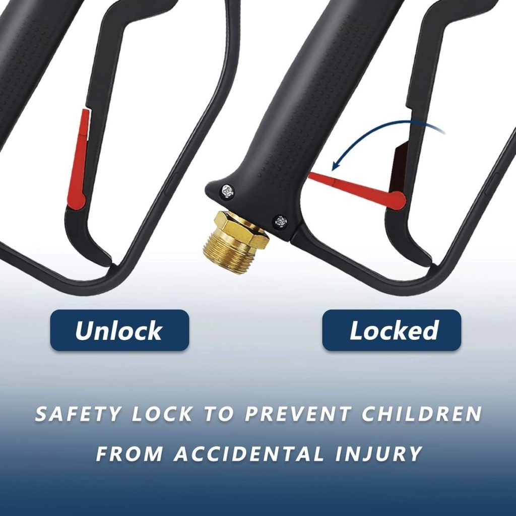 High-Pressure Washer Trigger Gun with 5 Nozzle Tips + Kärcher Adapter