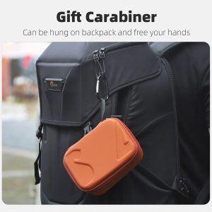 Sunnylife Hard Carry Case for DJI Osmo Action 5/4/3-Black with Carabiner - Image 5