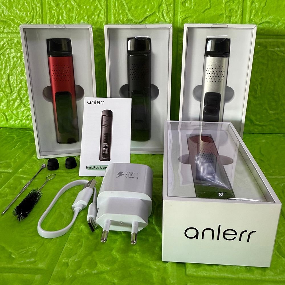 Anlerr HerbPod BLACK - Mini Dry Herb Vaporizer with OLED Display