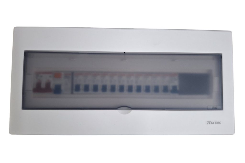 Raytric 18-Way Din Populated Flush Distribution Box| Metal Base |