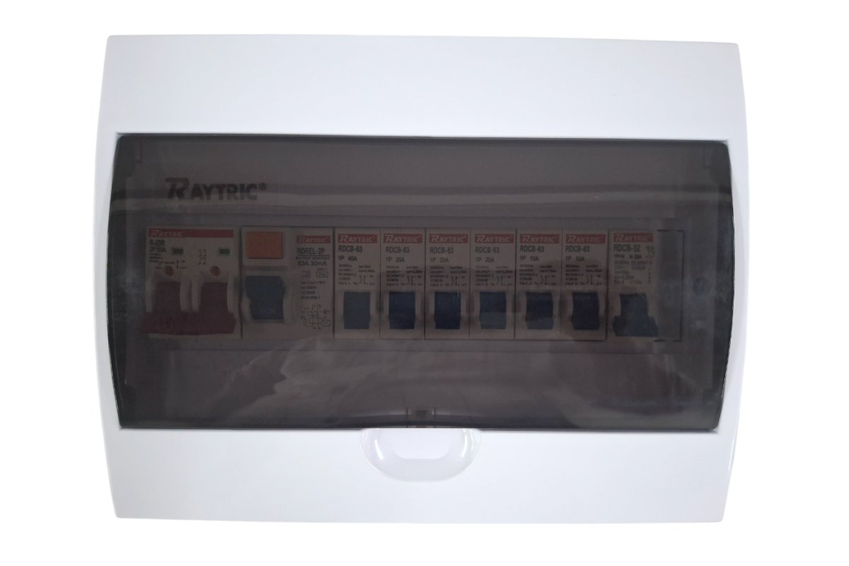Raytric 12-Way DIN Populated Surface PVC Distribution Board Box - Image 5