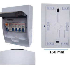 Raytric 6-Way DIN Populated Surface PVC Distribution Board Box - Image 5