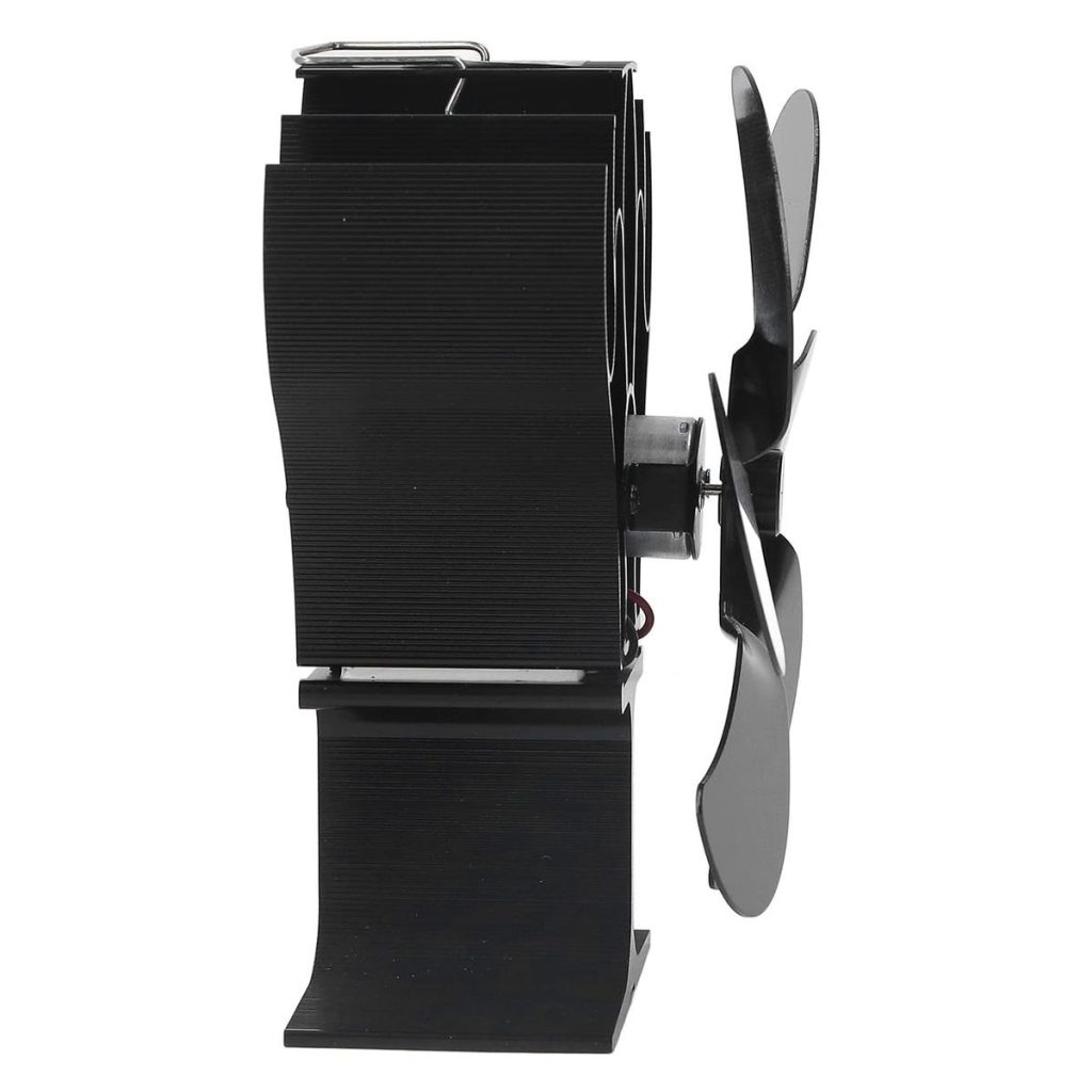 6 Blade Thermal Fan with Ribbed Body for Closed Combustion Fireplaces
