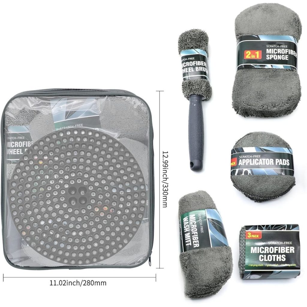 Premium 10-Piece Car Wash Kit with Grit Guard & Storage Bag