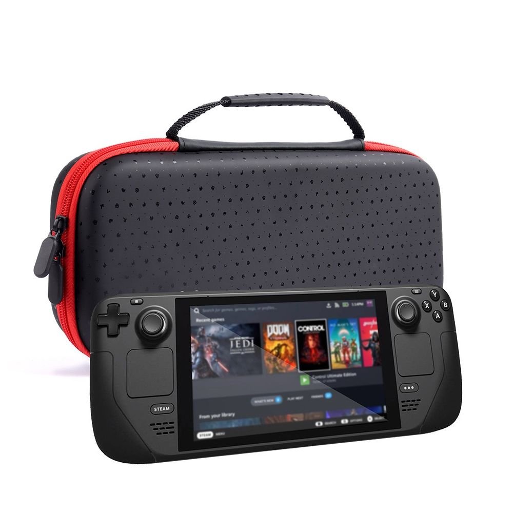 EVA Hard Case for Steam Deck (Black & Red)