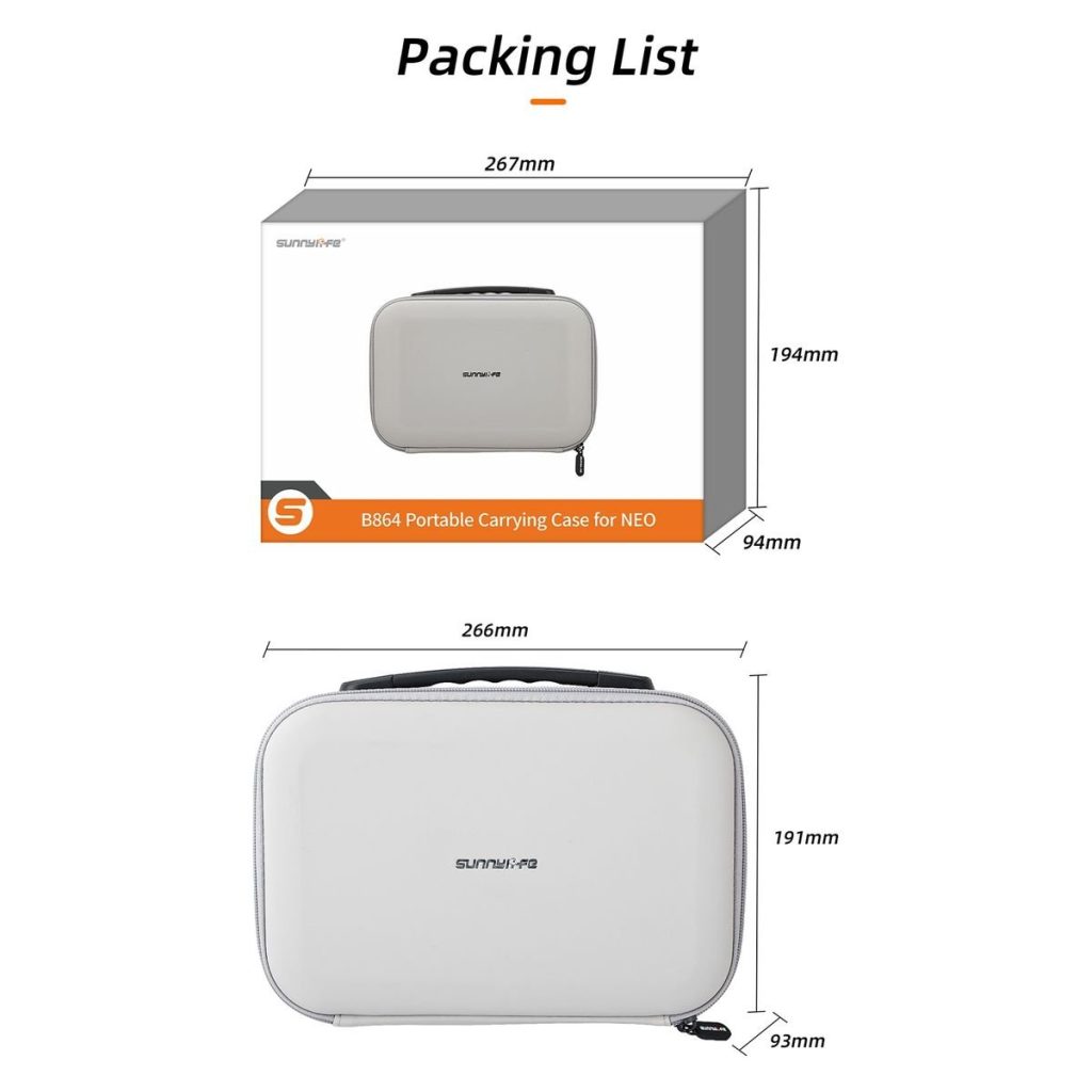 SunnyLife Protective Combo Case for DJI NEO - Grey