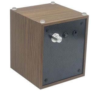 USB Powered Single Watch Winder with Glass Door-LED Backlit (Walnut Finish) - Image 5