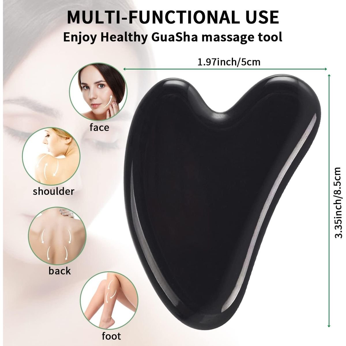 3-in-1 Facial Set - Refillable Ice Roller + Gua Sha + Dual-End Face Roller - Image 6