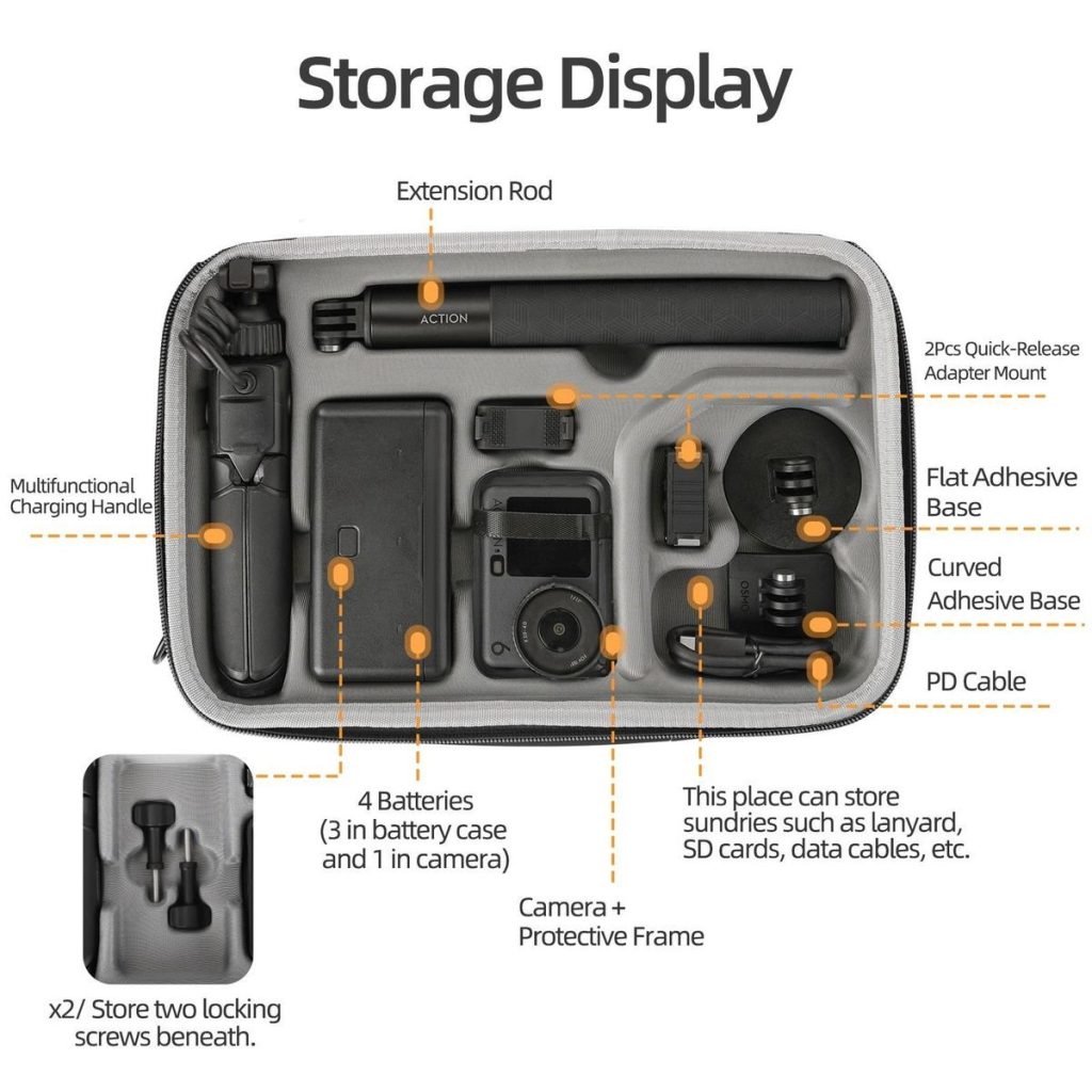 Sunnylife Adventure Hardshell Case Compatible With Osmo Action 6/5 Pro/4/3