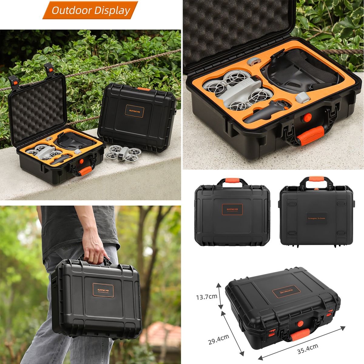 SunnyLife ABS Hard Shell Waterproof Case for DJI NEO Motion Fly More Combo - Image 6