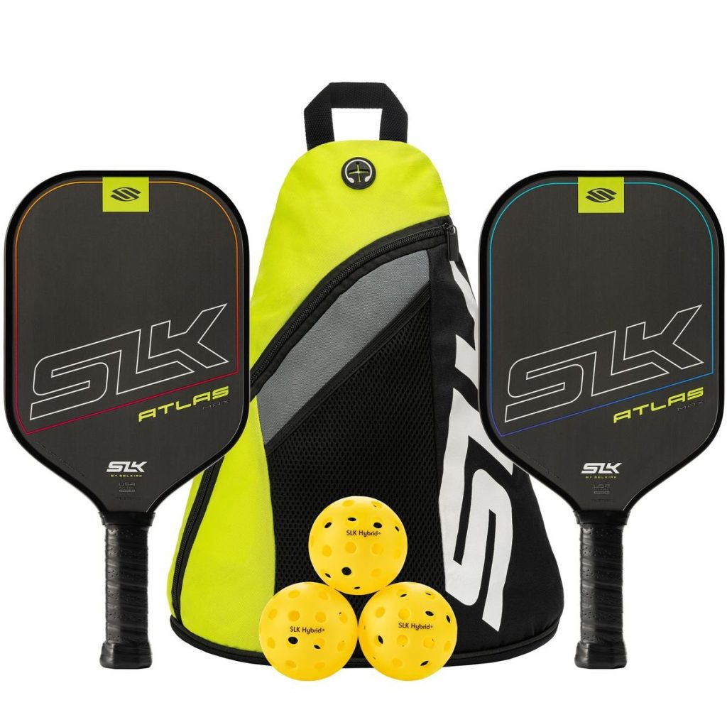 SLK Atlas Max Raw Carbon Pickleball Bundle by Selkirk