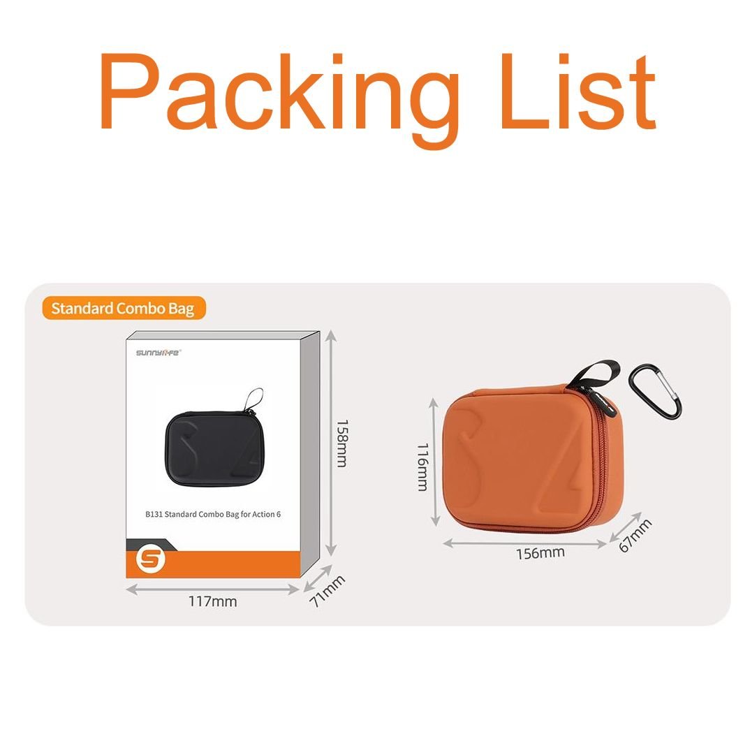 Sunnylife Hardshell Case Compatible With Osmo Action 6/5 Pro /4 /3 (Black) - Image 6