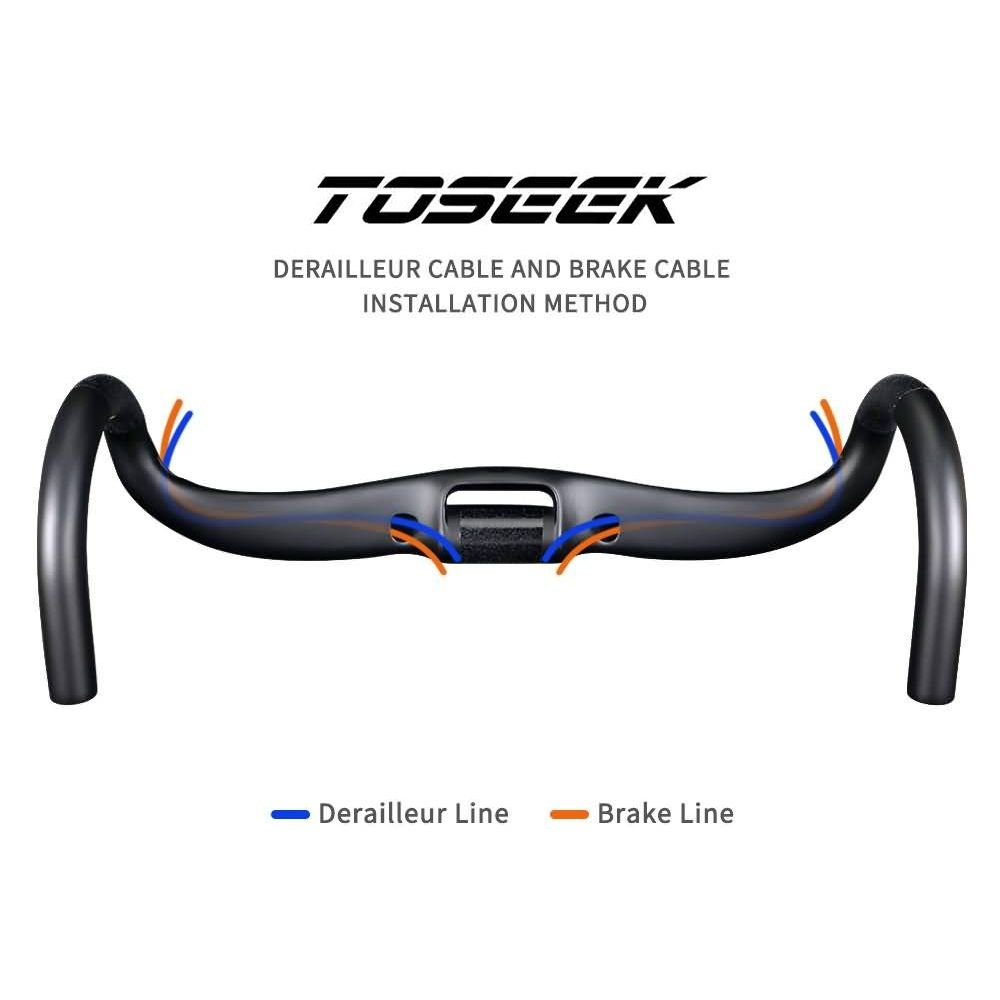 TOSEEK TR1000 Aero Carbon Road Bar - 400mm Wide