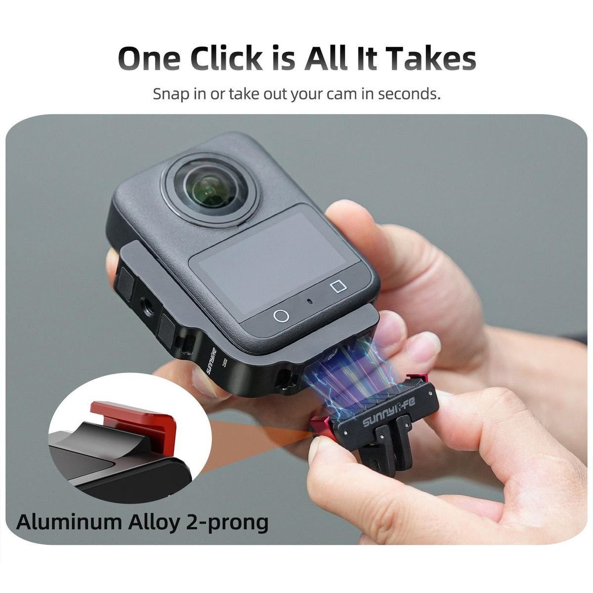 Sunnylife Vertical/Horizontal Mount with Magnetic Adapter for Osmo 360 - Image 7