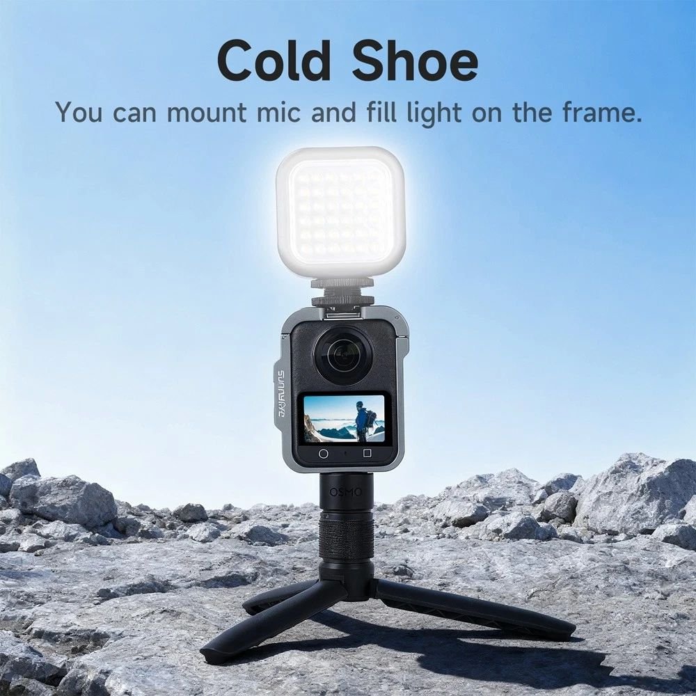 Sunnylife Aluminum Housing with Cold Shoe & Magnetic Mount for Osmo 360