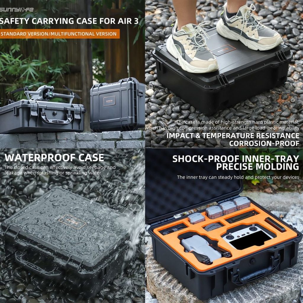 SunnyLife ABS Hard Shell Waterproof Case for DJI Air 3/Air 3S