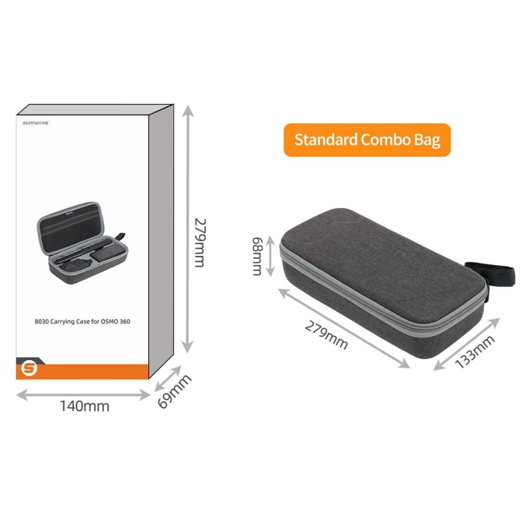 Sunnylife Hardshell EVA Carry Case Compatible With DJI Osmo 360 (Grey)
