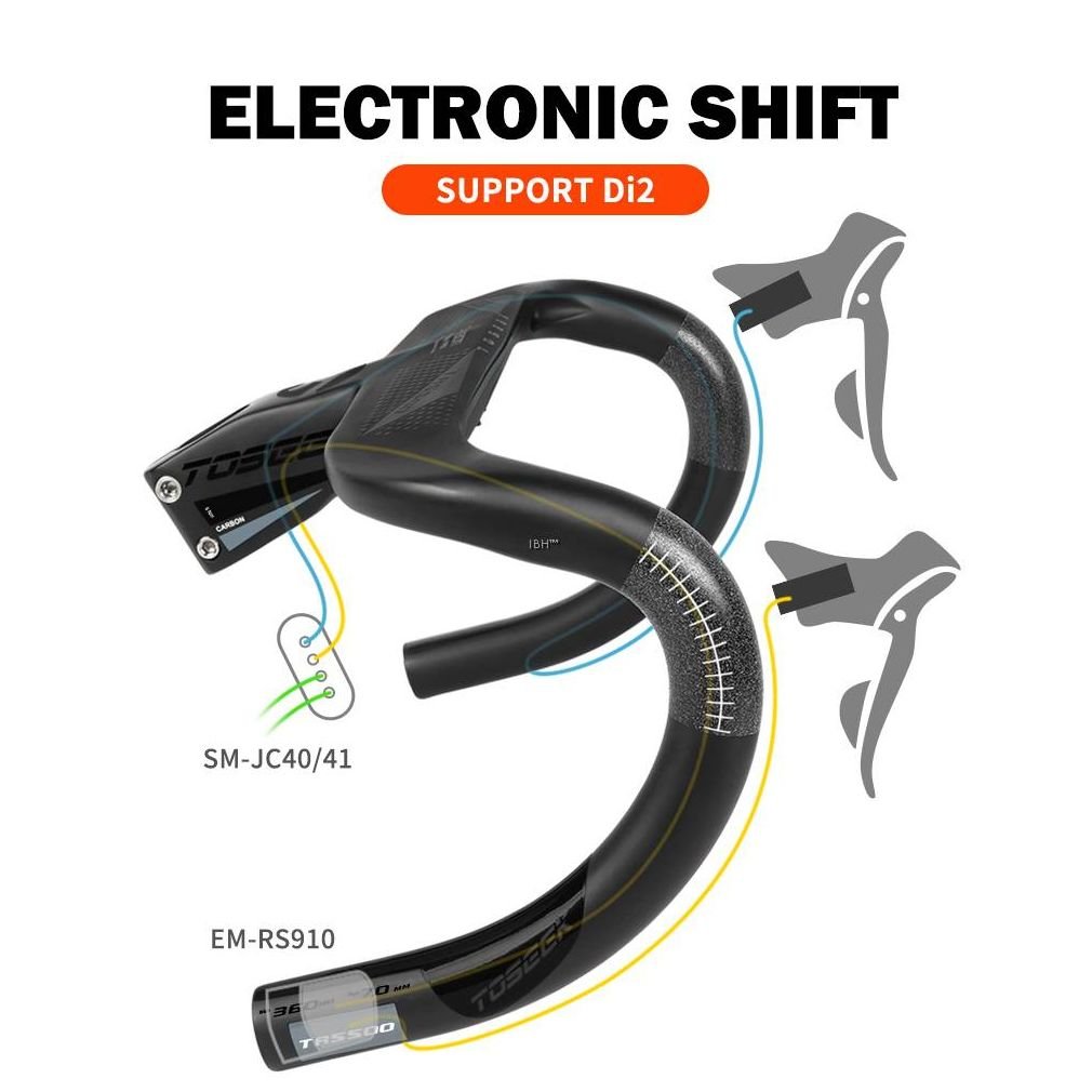 TOSEEK TR5500 Carbon FULLY Integrated Road Bar - 440mm Wide - 90mm Stem