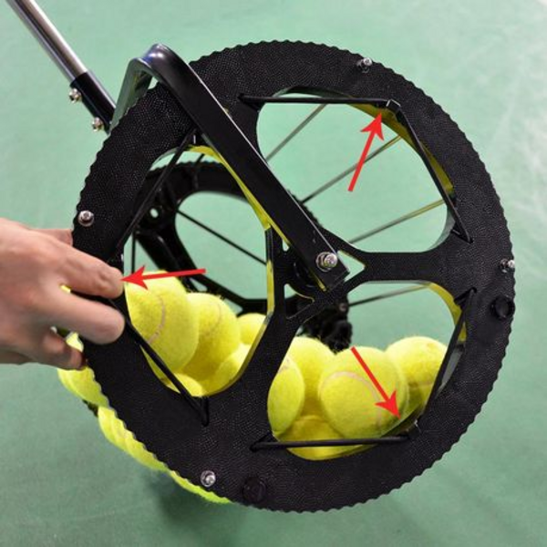 2-In-1 Tennis Ball Mower/Collector & Hopper