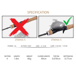 156cm or 180cm Portable, Ultra Light Casting Rod - Image 2