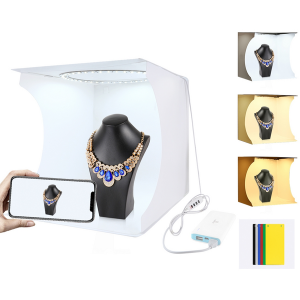 PULUZ 30cm Photo Box with Ring Light (6 Colour Backdrops) - Image 2