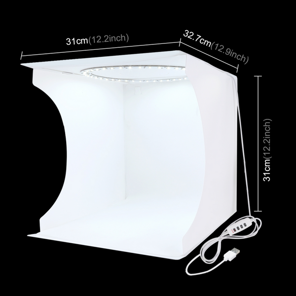 PULUZ 30cm Photo Box with Ring Light (6 Colour Backdrops)