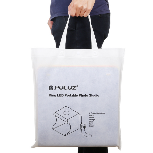 PULUZ 30cm Photo Box with Ring Light (6 Colour Backdrops)