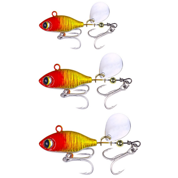 Hengjia Metal VIB Rotating Lure Size: 5.8cm 14g(6 Colors w/Tackle Box)