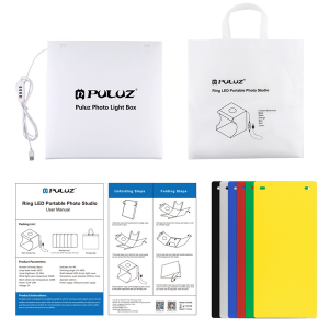 PULUZ 30cm Photo Box with Ring Light (6 Colour Backdrops) - Image 14