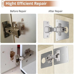 4 Piece Cupboard Hinge Repair Plates & 4 Piece Shelf Support Screws Set - Image 5