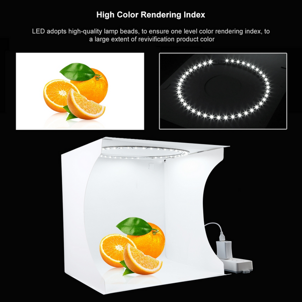 PULUZ 30cm Photo Box with Ring Light (6 Colour Backdrops)