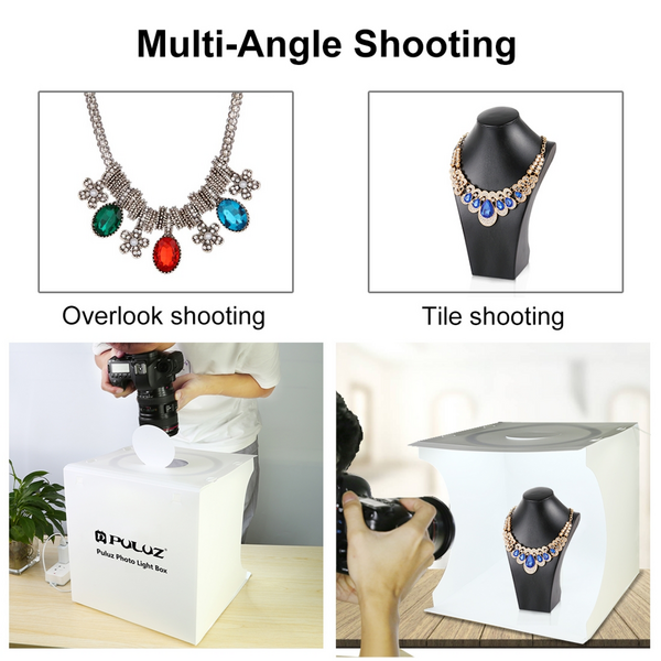 PULUZ 30cm Photo Box with Ring Light (6 Colour Backdrops)