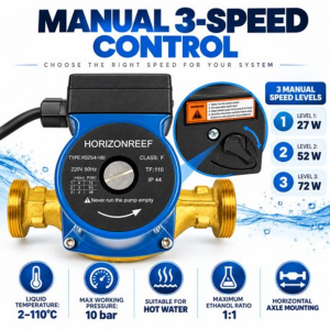 HORIZONREEF RS25/4-180 Hot Water Circulation Pump 72W - 3 Speed - Image 3