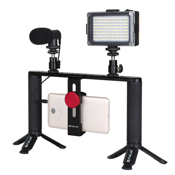 PULUZ Vlogging Smartphone Video Rig Kit with LED Video Light