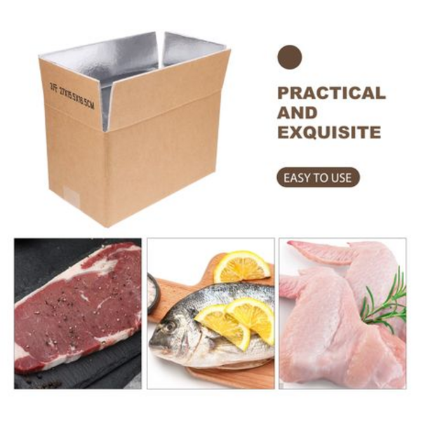 10 Pack Insulated Shipping Boxes 27 x 15.5 x 16.5cm (Foil & Polystyrene)