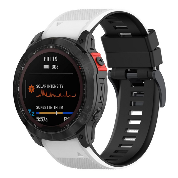 LOBO 26mm Two-Tone Silicone Watch Strap For Garmin