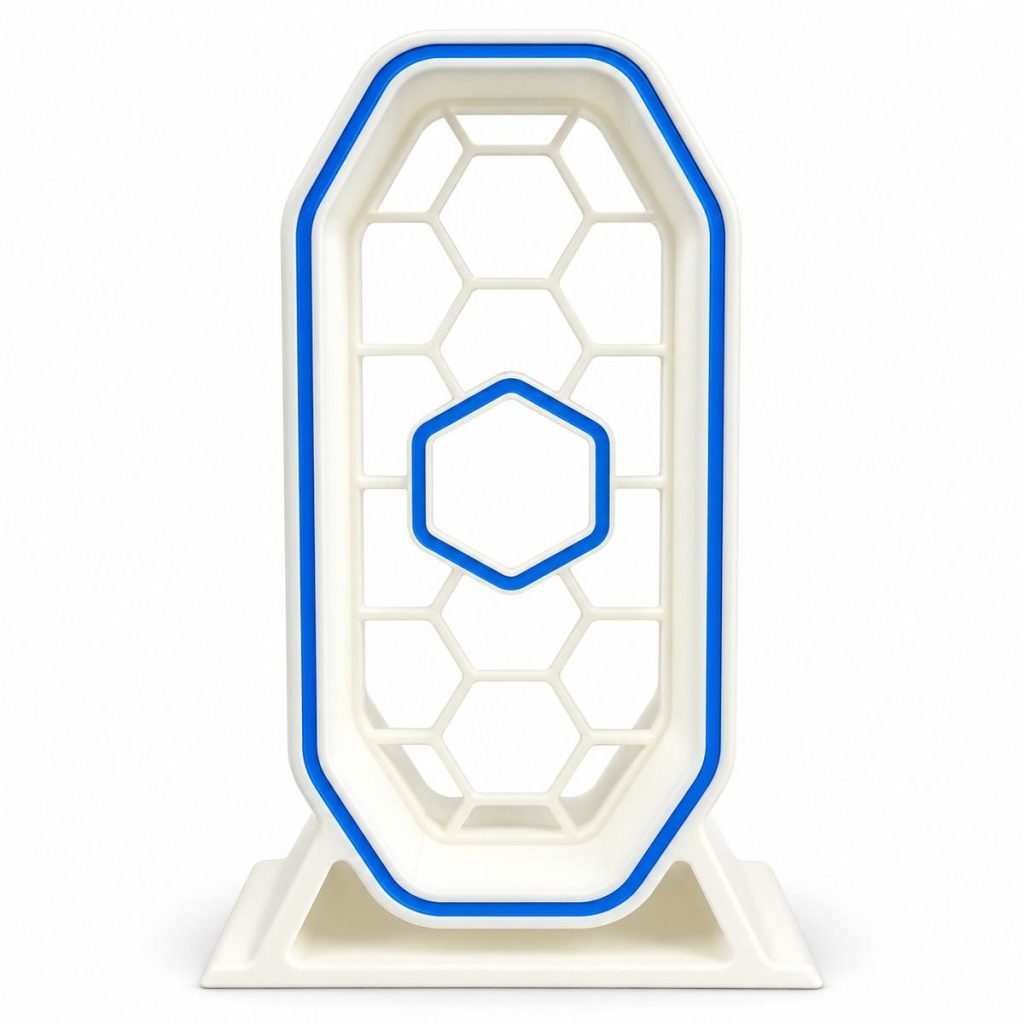 Gaming Headphone Stand with Modern Hex Design