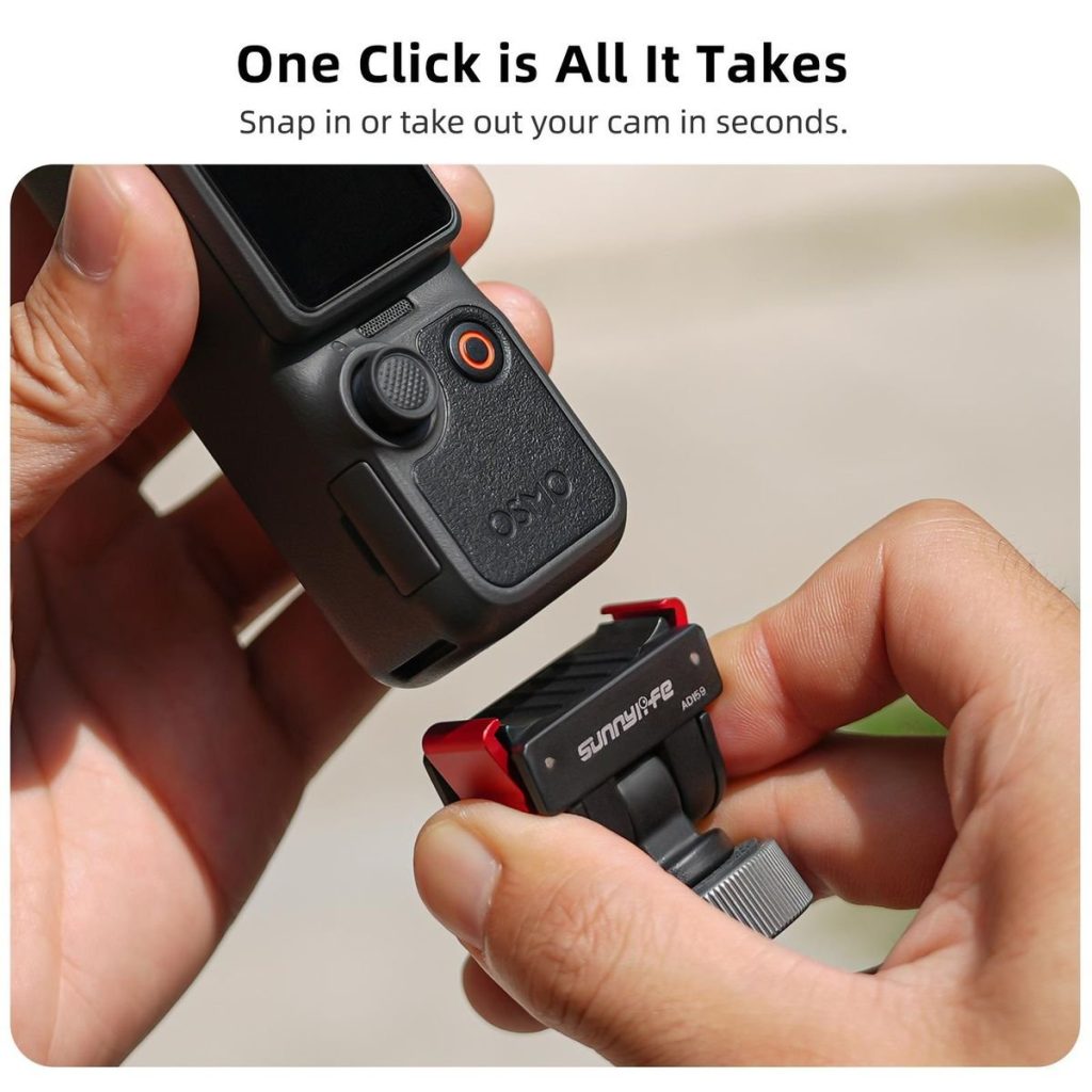 Sunnylife 1/4 Inch Adapter Mount - Compatible With DJI Osmo Pocket 4/3