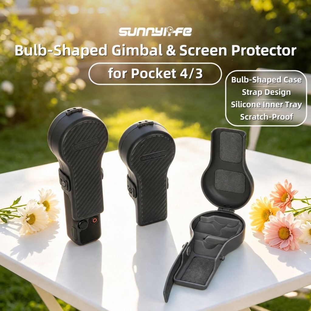 Sunnylife Bulb Gimbal Cover Compatible With DJI Osmo Pocket 4/3 Dark Grey