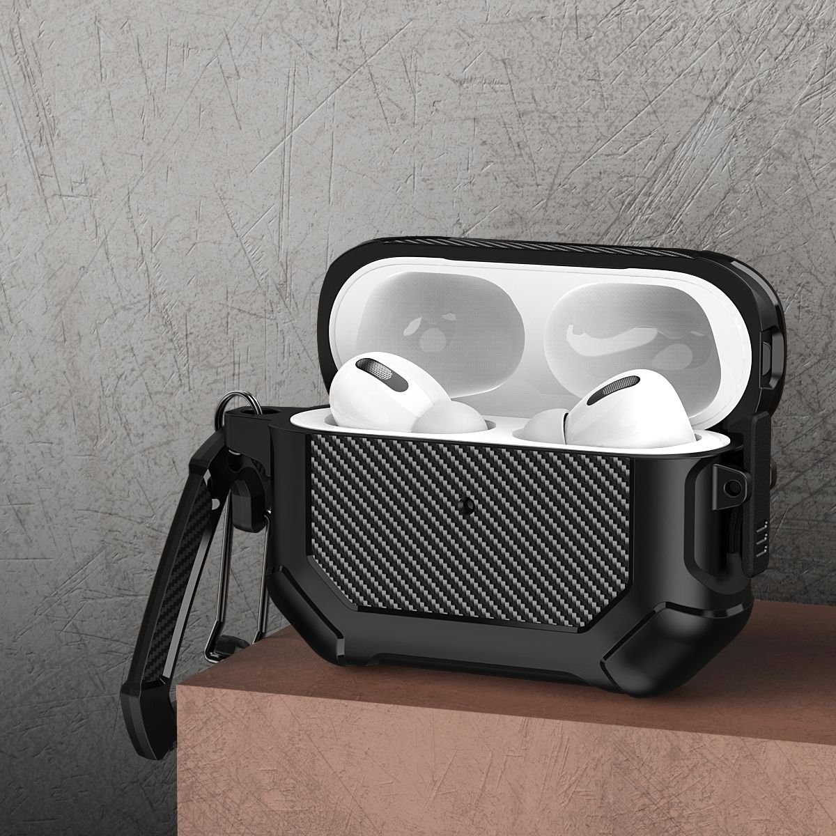 Rugged Case with Push-Lock for Apple Pods Pro (1st Gen) - Image 2