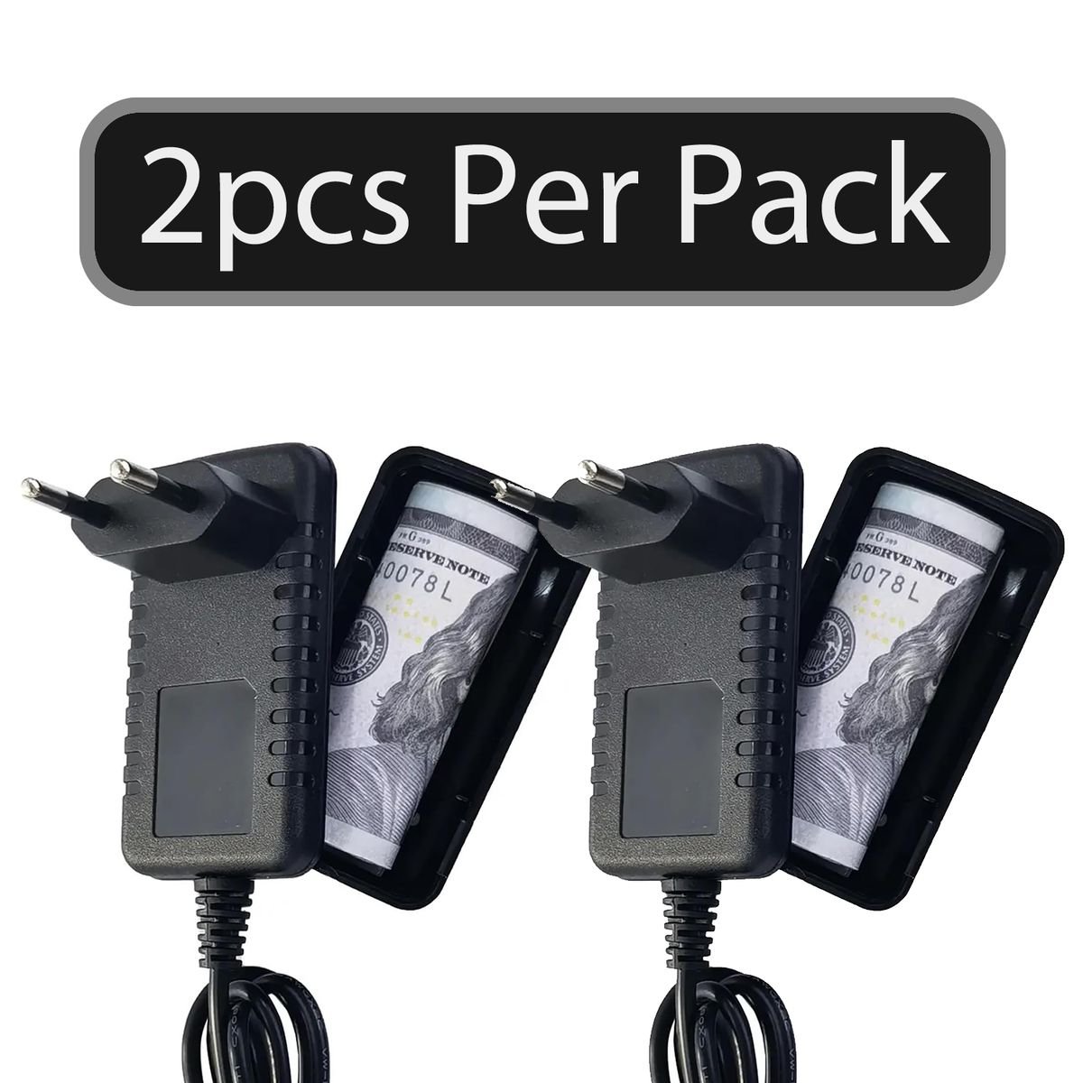 2pcs Hidden Storage Charger - Realistic Design, Secret Compartment - Image 2
