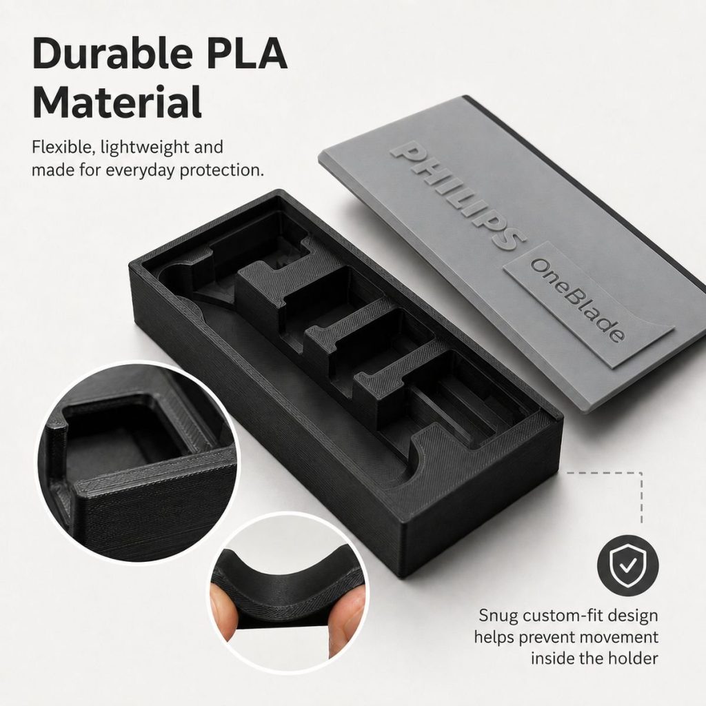 PLA Storage Holder Compatible With Philips OneBlade - Sliding Lid