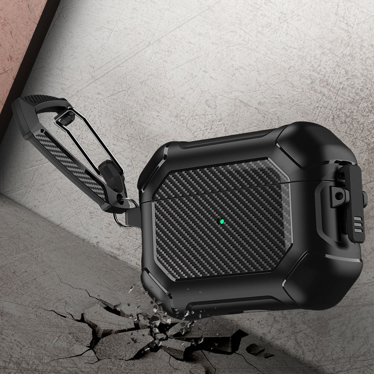 Rugged Case with Push-Lock for Apple Pods Pro (1st Gen) - Image 4