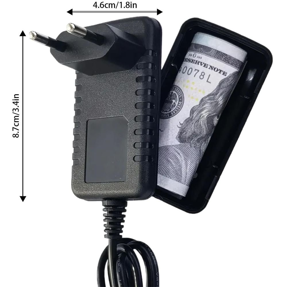 2pcs Hidden Storage Charger - Realistic Design, Secret Compartment