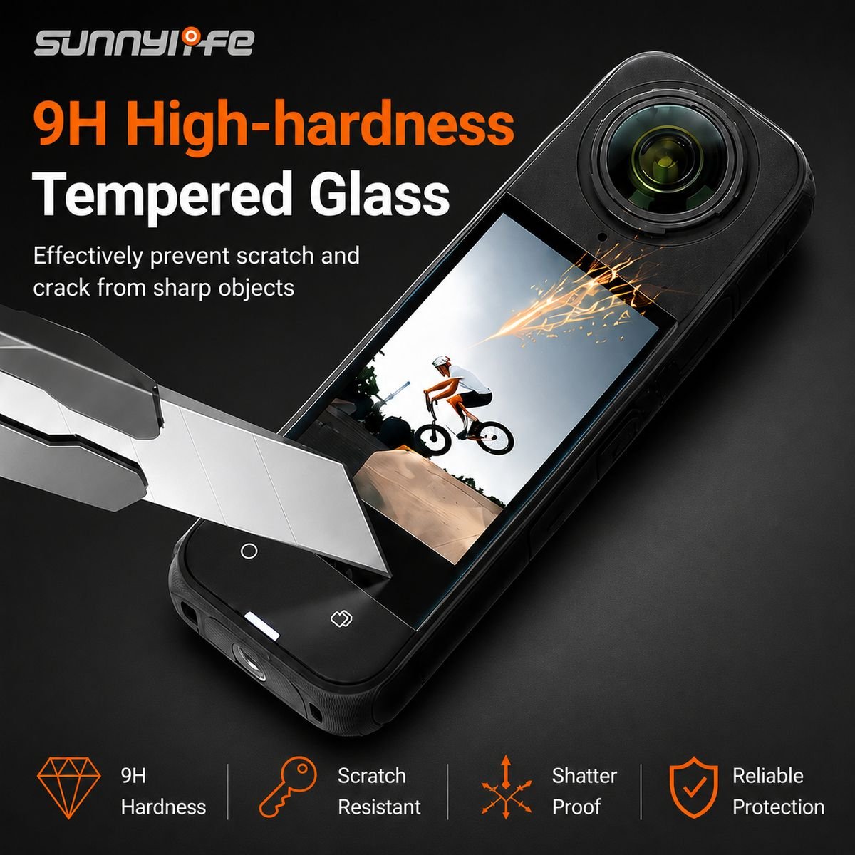 Sunnylife 3D Curved Screen ProtectorCompatible With Insta360 X5/X4 2 Pack - Image 4