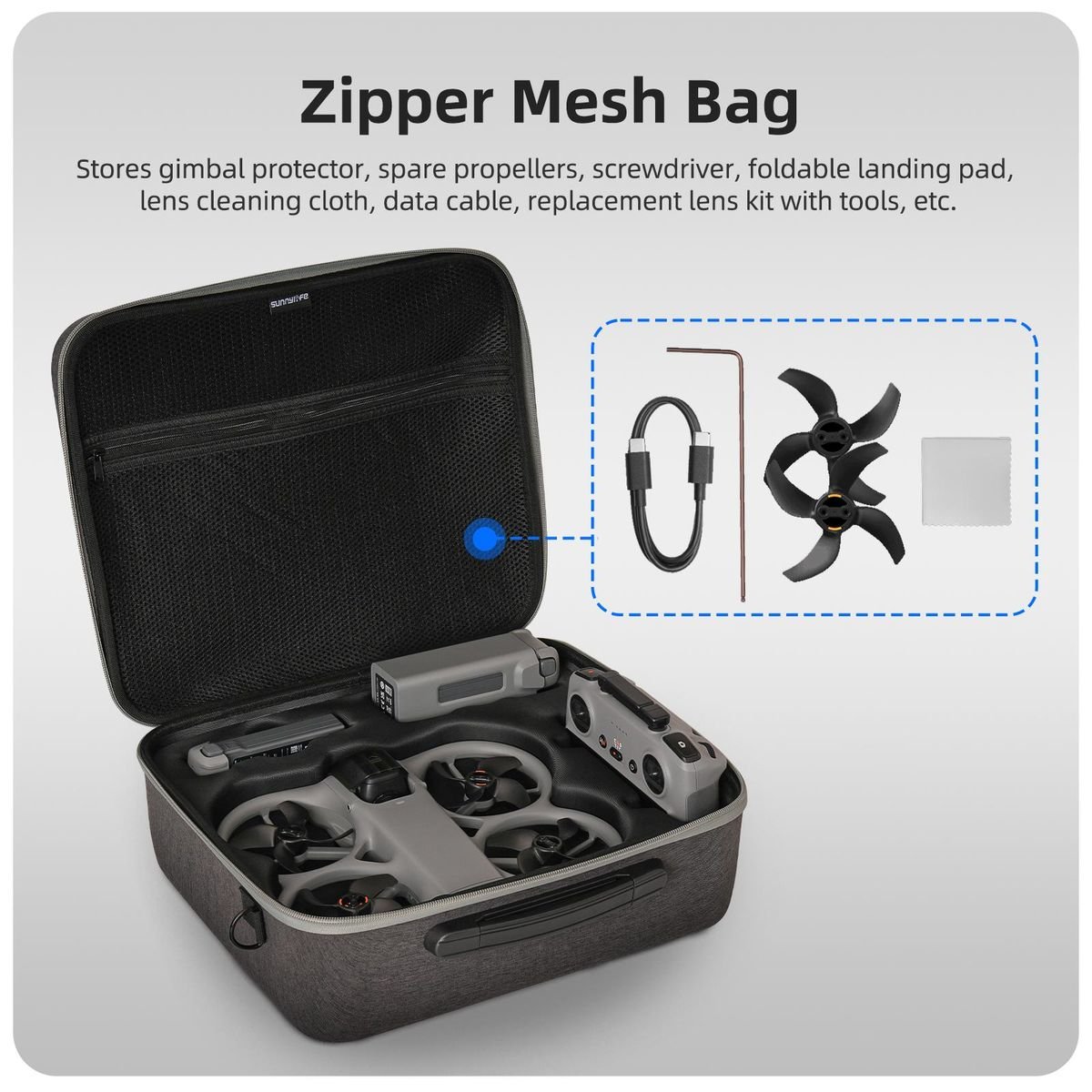 Sunnylife Fly More Combo Bag Compatible With DJI Avata 360 - Image 5