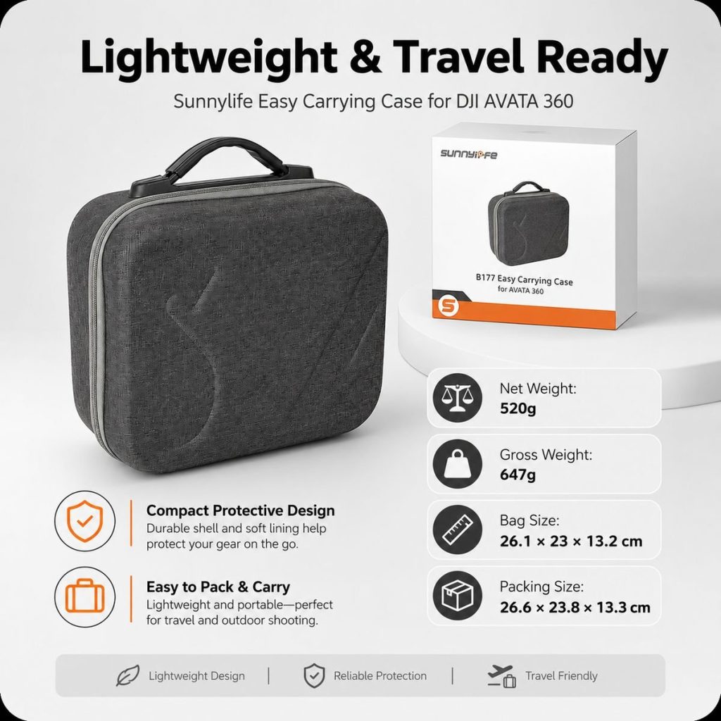 Sunnylife Easy Carry Case Compatible With DJI Avata 360